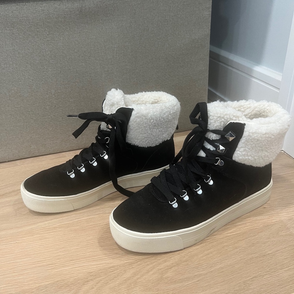 Marc Fisher Daire Faux Fur Shearling Sneakers